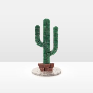 Cactus in mosaico mini - ARIZONA DARKGREEN - Vista frontale