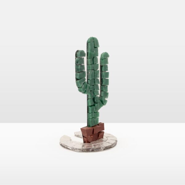 Cactus in mosaico mini - ARIZONA DARKGREEN - Vista laterale