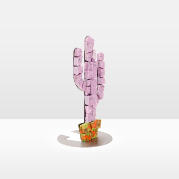 Cactus in mosaico mini - COLORADO PINK - Vista laterale