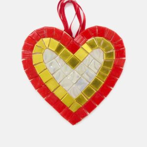 Cuore in mosaico grande - 34 - Vista frontale