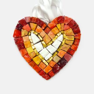 Cuore in mosaico grande - 35 - Vista frontale