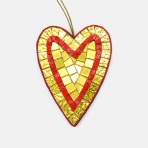 Cuore in mosaico grande - 36 - Vista frontale