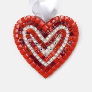 Cuore in mosaico grande - 37 - Vista frontale