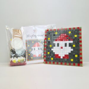 Kit creativo in mosaico piccolo - BABBO NATALE - Confezione e campione
